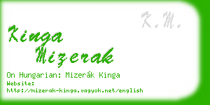 kinga mizerak business card