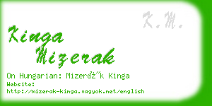 kinga mizerak business card